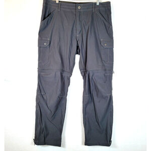 Kuhl Mens Renegrade Stealth Convertible Pants Size 38x30 Gray Hiking Outdoor
